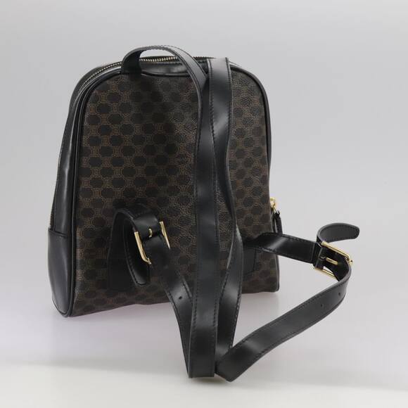 CELINE Macadam Canvas Backpack Pvc Leather Black Silver - Picture 7 of 16